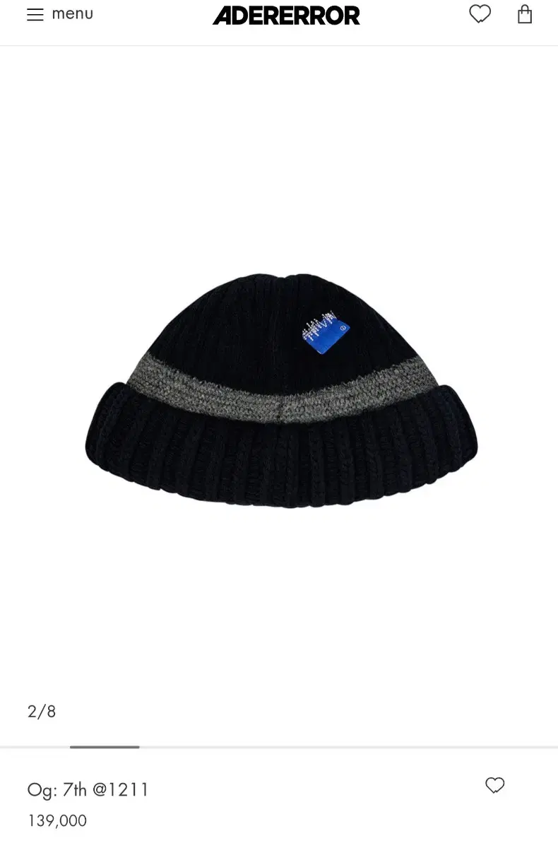 ADER ERROR | 아더에러 Ader Error Crumple Beanie Khaki on Bunjang